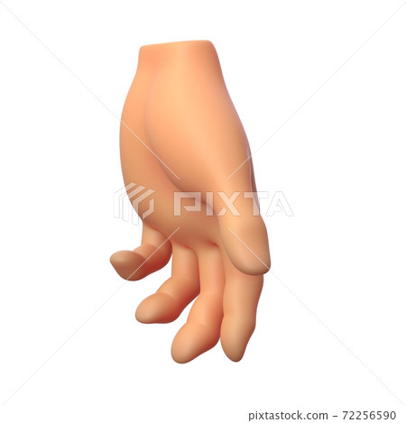 Cartoon hand on white background 3d illustration 72256590