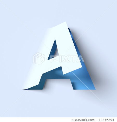 Cut out paper font letter A 72256893