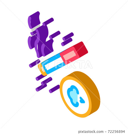 allergy on cigarette smoke isometric icon vector illustration 72256894