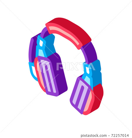headphones accessories isometric icon vector illustration color headphones accessories isometric icon vector illustration color 72257014