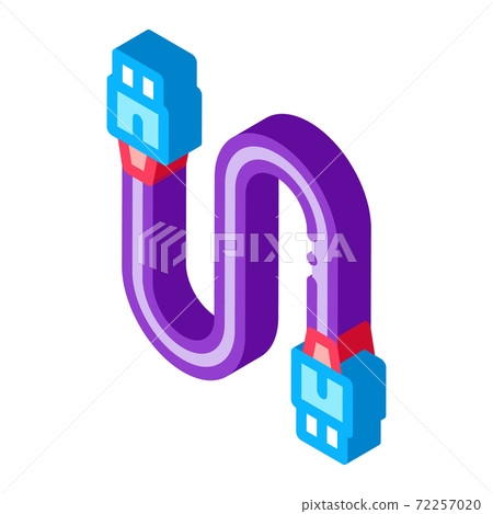 electonic cord computer detail isometric icon vector illustration electonic cord computer detail isometric icon vector illustration 72257020