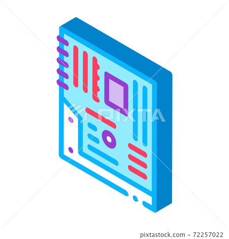 mainboard motheboard computer part isometric icon vector illustration mainboard motheboard computer part isometric icon vector illustration 72257022