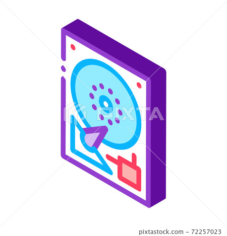 hard drive disk isometric icon vector illustration 72257023