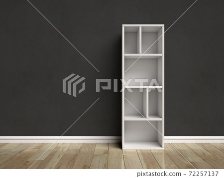 Shelf font 3d rendering, letter I Shelf font 3d rendering, letter I 72257137