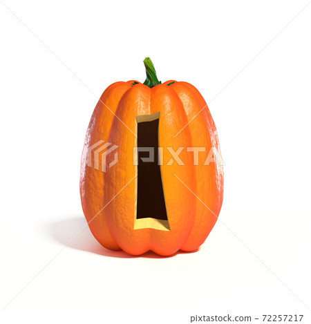 Halloween pumpkin font letter 3d rendering I Halloween pumpkin font letter 3d rendering I 72257217