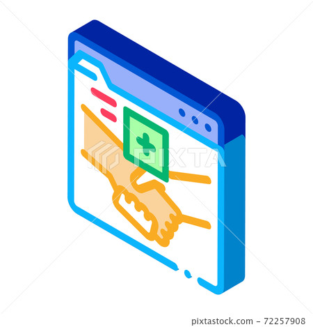 internet meeting with doctor isometric icon vector illustration 72257908