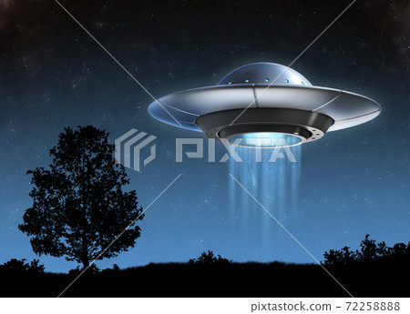 Alien Spaceship Ufo 3d Rendering 插圖素材 7225 圖庫