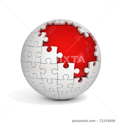 spherical puzzle with missing pieces 72258899