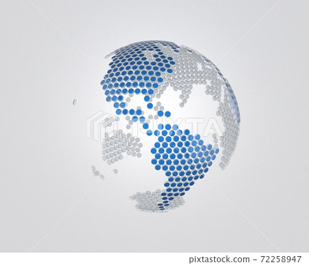 abstract dotted globe 3d rendering - Stock Illustration [72258947] - PIXTA