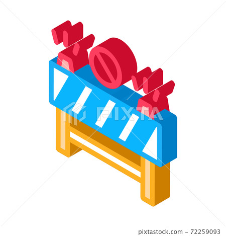road barrier isometric icon vector illustration color road barrier isometric icon vector illustration color 72259093