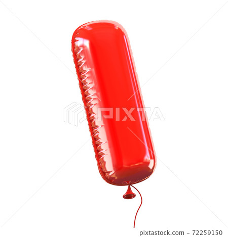 Red balloon font letter I 72259150