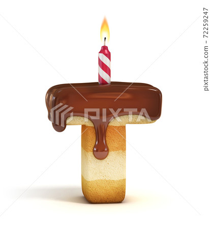 Birthday cake font letter T Birthday cake font letter T 72259247