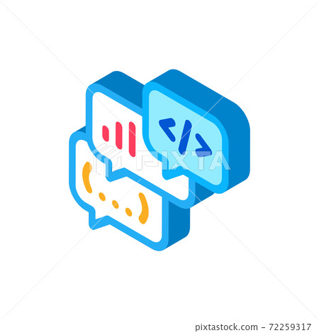 codding operation programmer discussing isometric icon vector illustration codding operation programmer discussing isometric icon vector illustration 72259317
