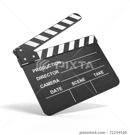 Movie clapper on white background 3d illustration Movie clapper on white background 3d illustration 72259580