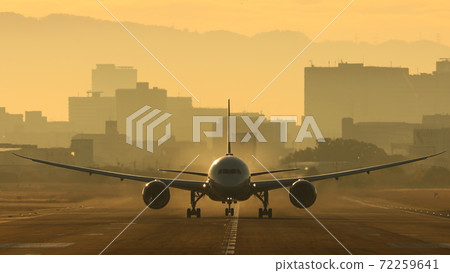 Takeoff plane at Itami Airport from Ina River bank 72259641