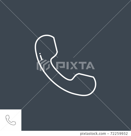 Handset Related Vector Line Icon. Handset Related Vector Line Icon. 72259932