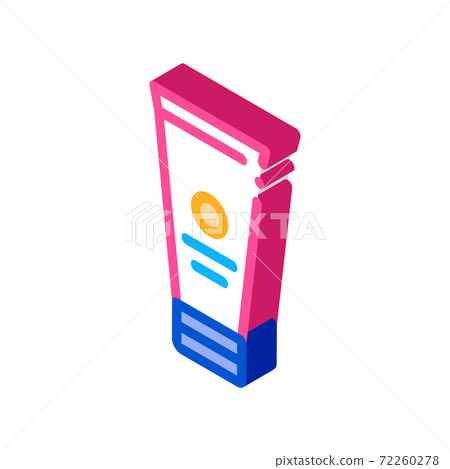 cream tube isometric icon vector illustration color 72260278