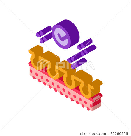 well epilated skin isometric icon vector illustration 72260336