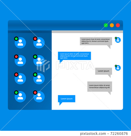 chatting user interface desktop app - Stock Illustration [72260876] - PIXTA