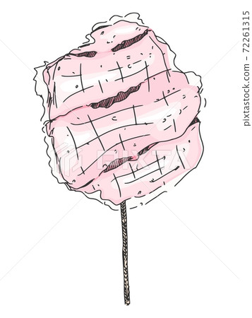 delicate cotton candy pink on a wooden stick. new delicate cotton candy pink on a wooden stick. new 72261315