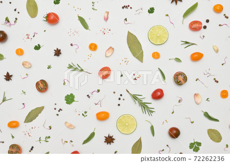 View Of A Colourful Spices for and Herbs for Cooking View Of A Colourful Spices for and Herbs for Cooking 72262236