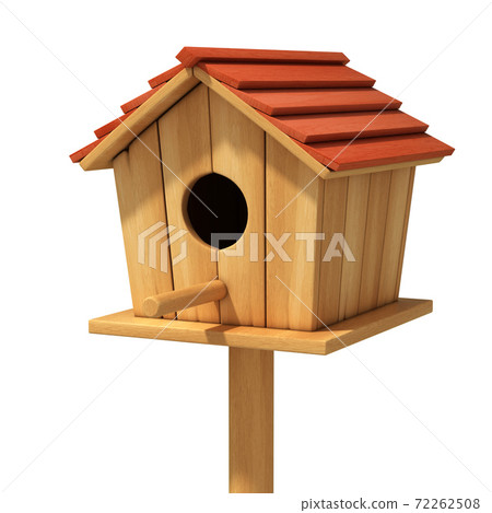 Wooden bird house 3d illustration 72262508