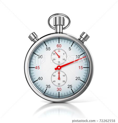 stopwatch on white background 3d illustration - Stock Illustration ...