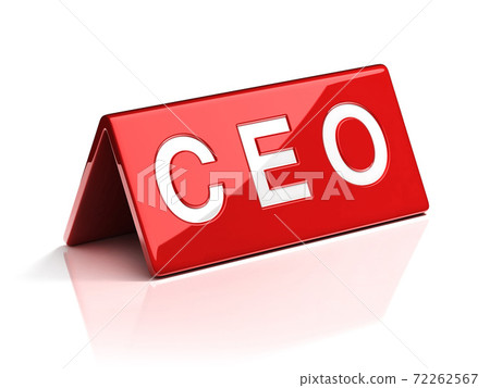 CEO identification plate 3d rendering 72262567