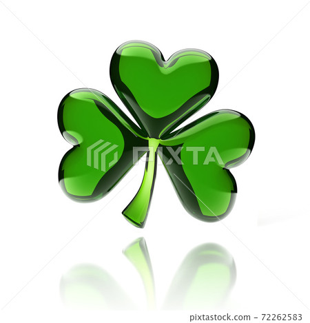 shiny glass clover 3d icon 72262583