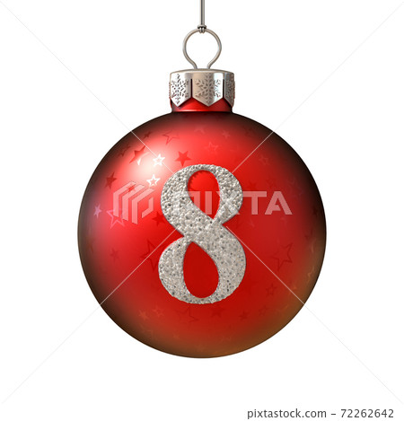 Christmas ball font number 8 Christmas ball font number 8 72262642