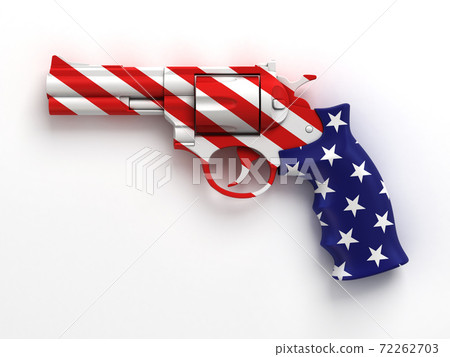 gun with US flag print gun with US flag print 72262703