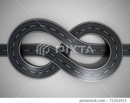 road tied in a bungle 3d rendering road tied in a bungle 3d rendering 72262915