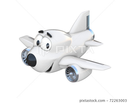 Cartoon airplane with a smiling face Cartoon airplane with a smiling face 72263003