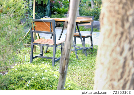wooden chair seat in garden park wooden chair seat in garden park 72263308