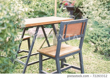wooden chair seat in garden park wooden chair seat in garden park 72263312