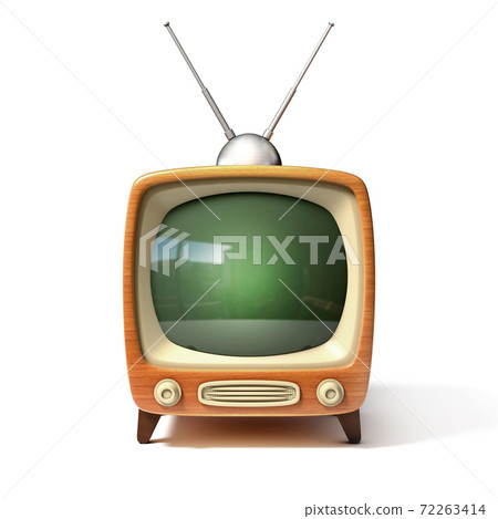 small retro tv 3d illustration 72263414