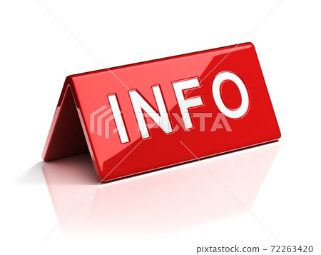 information desk sign 3d rendering 72263420