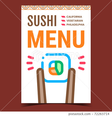 Sushi Menu Creative Promotional Poster Vector Sushi Menu Creative Promotional Poster Vector 72263714