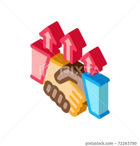 different race handshake isometric icon vector illustration 72263780