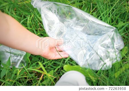 Plastic bag in little hands 72263938