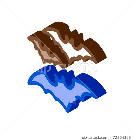 halloween bat isometric icon vector illustration color 72264306