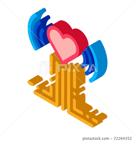 heart beat examination isometric icon vector illustration heart beat examination isometric icon vector illustration 72264352
