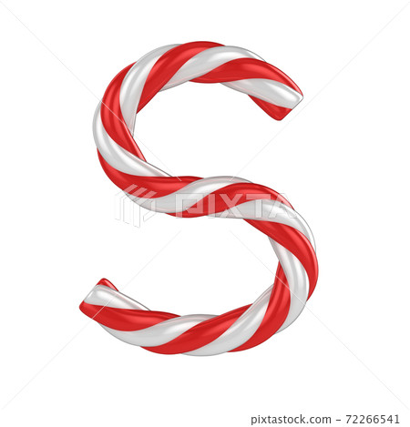 christmas candy cane font - letter S christmas candy cane font - letter S 72266541