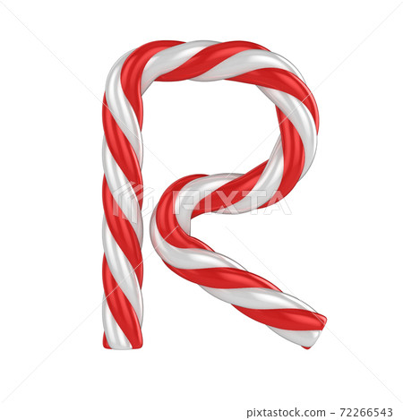 christmas candy cane font - letter R christmas candy cane font - letter R 72266543