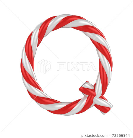 christmas candy cane font - letter Q christmas candy cane font - letter Q 72266544