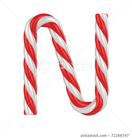 christmas candy cane font - letter N christmas candy cane font - letter N 72266547