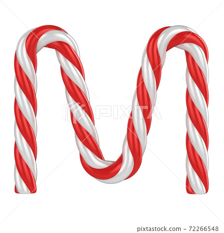 christmas candy cane font - letter M christmas candy cane font - letter M 72266548