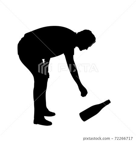 Silhouette the man will raise the bottle Silhouette the man will raise the bottle 72266717
