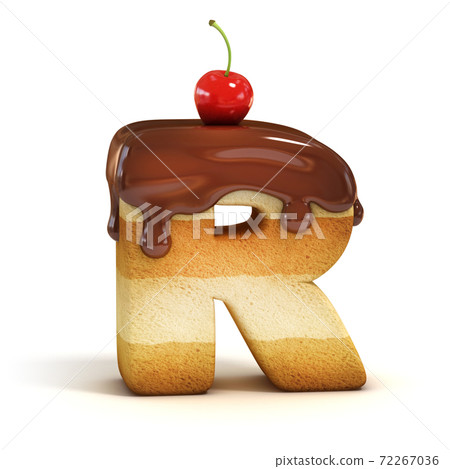 cake 3d font letter R cake 3d font letter R 72267036