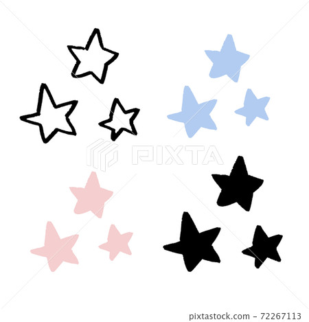 Simple handwritten style illustration material star 72267113